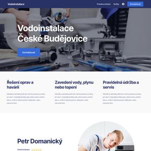 webová šablona pro Instalatéra